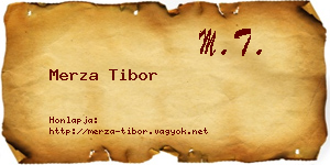 Merza Tibor névjegykártya