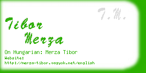tibor merza business card